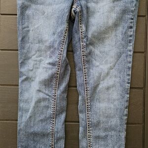 Girls High Rise Skinny Blue Jeans Size 12